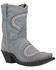 Image #1 - Laredo Women's Fancy Leather Western Boot - Snip Toe, Light Blue, hi-res