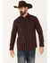 Image #1 - Moonshine Spirit Men's Striped Print Long Sleeve Snap Western Shirt, Purple, hi-res