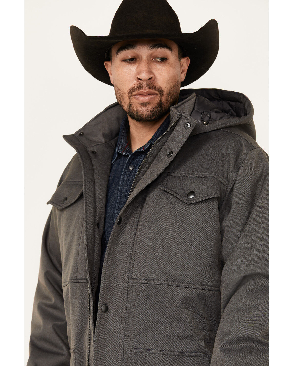 Image #2 - Ariat Men's Abilene Heavyweight Hooded Insulated Parka Jacket, Grey, hi-res