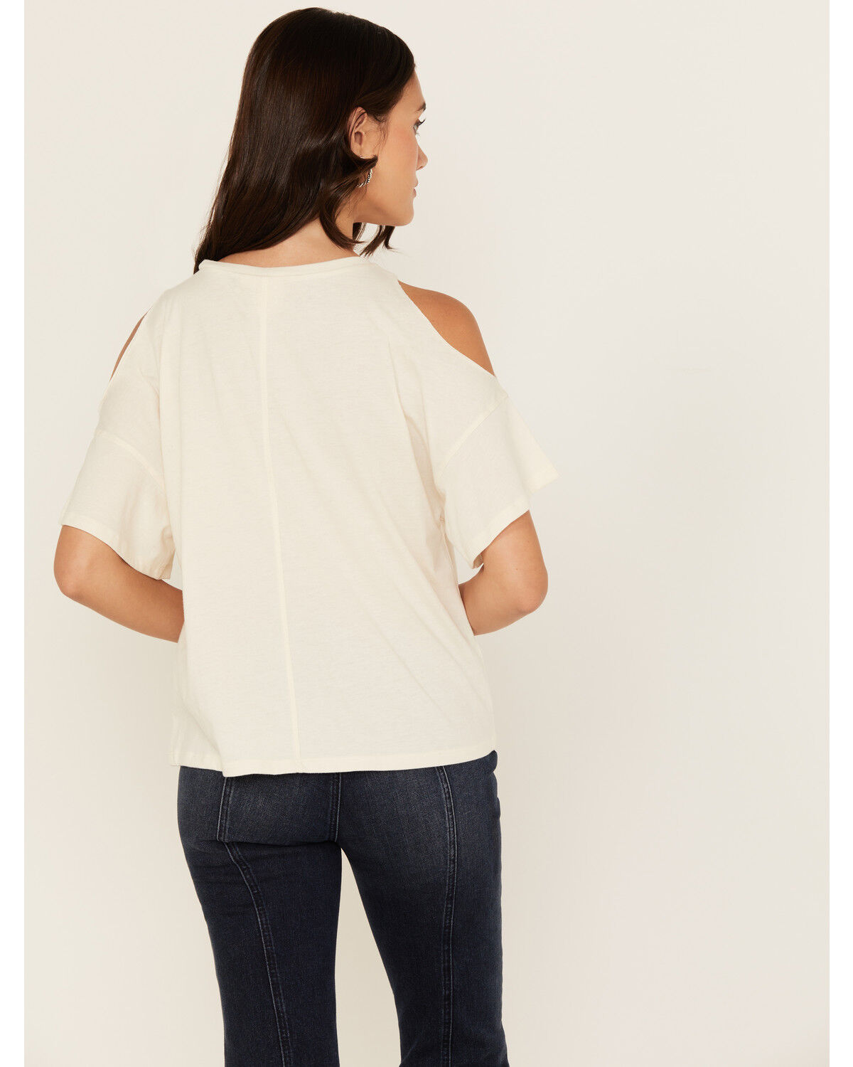 Image #4 - White Crow Women's Raise Hell Cold Shoulder Short Sleeve Graphic Tee, Cream, hi-res