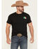 Image #2 - Cowboy Hardware Men's Bull Mexican Flag Short Sleeve Graphic T-Shirt, Black, hi-res