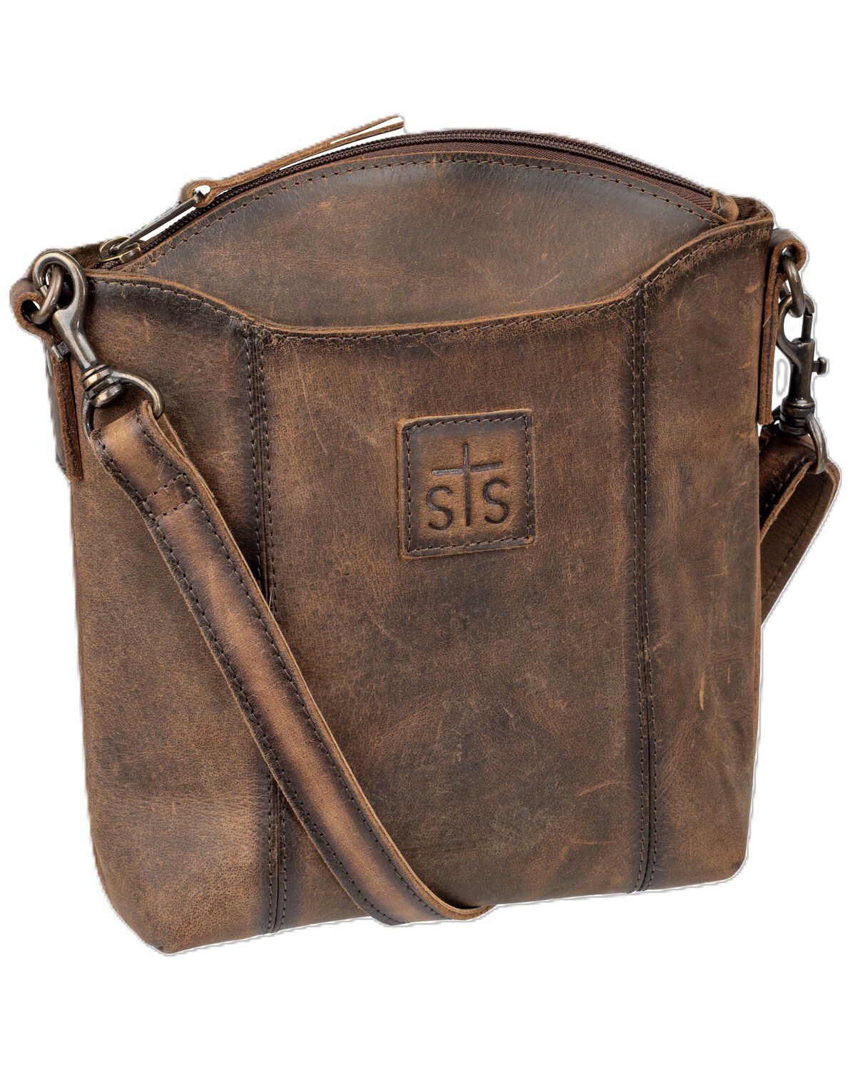 STS Ranchwear By Carroll Women's Baroness Josie Crossbody Bag, Brown, hi-res