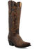 Black Star Women's Lockhart Embroidered Leather Western Boot - Snip Toe , Brown, hi-res