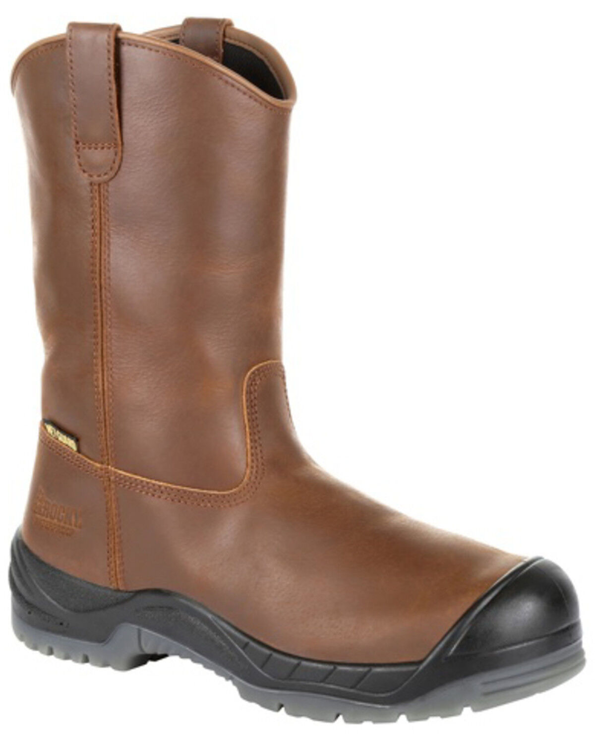 Image #1 - Rocky Men's Worksmart Internal Met Guard Western Work Boots - Composite Toe, , hi-res