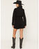 Image #4 - Rock & Roll Denim Women's Western Embroidered Long Sleeve Snap Romper, Black, hi-res