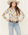 Image #1 - Cruel Girl Girls' Cowgirl Printed Long Sleeve Snap Western Shirt, Cream, hi-res