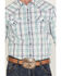 Image #3 - Cody James Men's Ely Plaid Print Long Sleeve Western Snap Shirt, Navy, hi-res