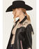 Image #2 - Scully Women's Floral Embellished Leather Jacket, Black, hi-res