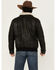 Image #4 - Scully Men's Sherpa Collar Leather Bomber Jacket, Black, hi-res