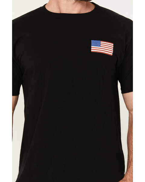 Image #3 - Howitzer Men's Patriot Defender Short Sleeve Graphic T-Shirt, Black, hi-res