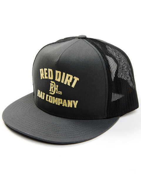 Red Dirt Hat Men's Mesh Back Direct Stitch Embroidered Letter Cap, Olive, hi-res