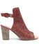 Image #2 - Myra Bag Women's Callandra High Front Hand Tooled Sandal Shoes, Red, hi-res