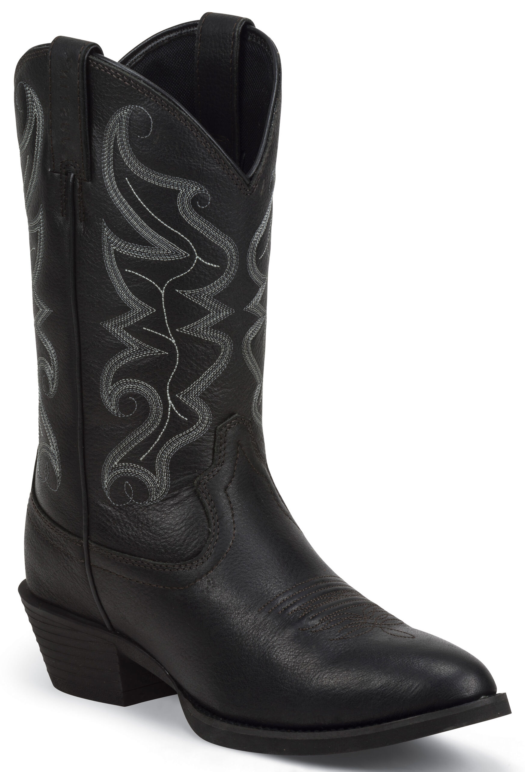 justin black boots