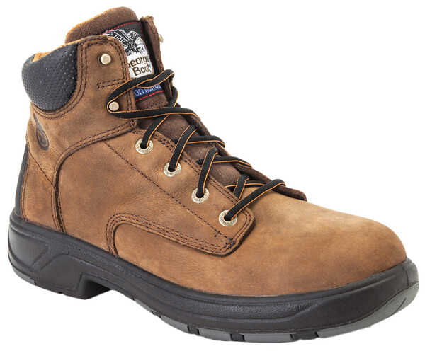 Image #1 - Georgia Boot Men's FLXpoint Waterproof 6" Work Boots - Composite Toe, Brown, hi-res