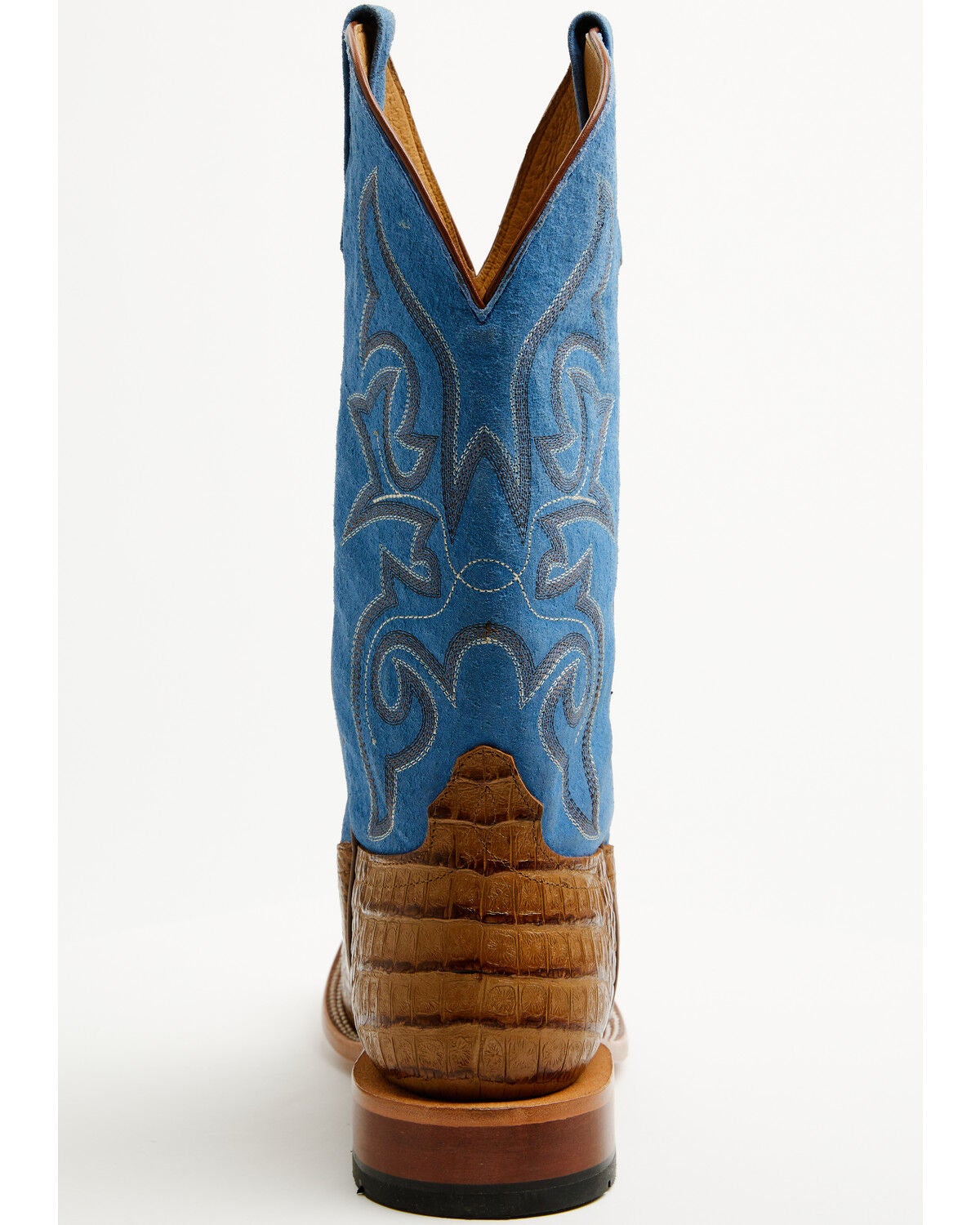 Image #5 - Horse Power Men's Toasted Caiman Print Western Boots - Broad Square Toe, Tan, hi-res