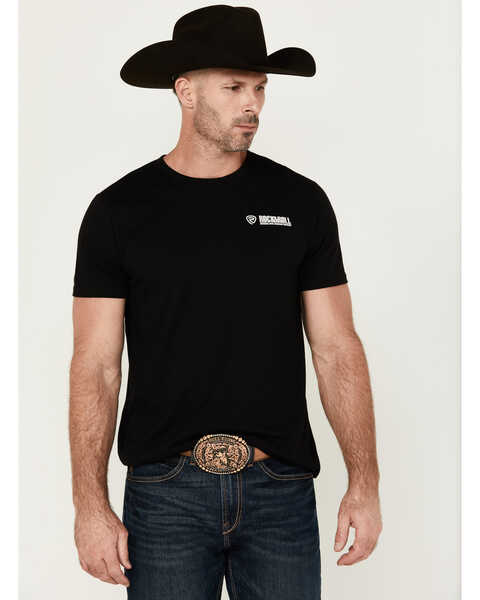 Image #3 - Rock & Roll Denim Men's Boot Barn Exclusive Dale Brisby Rodeo Time Short Sleeve Graphic T-Shirt, Black, hi-res