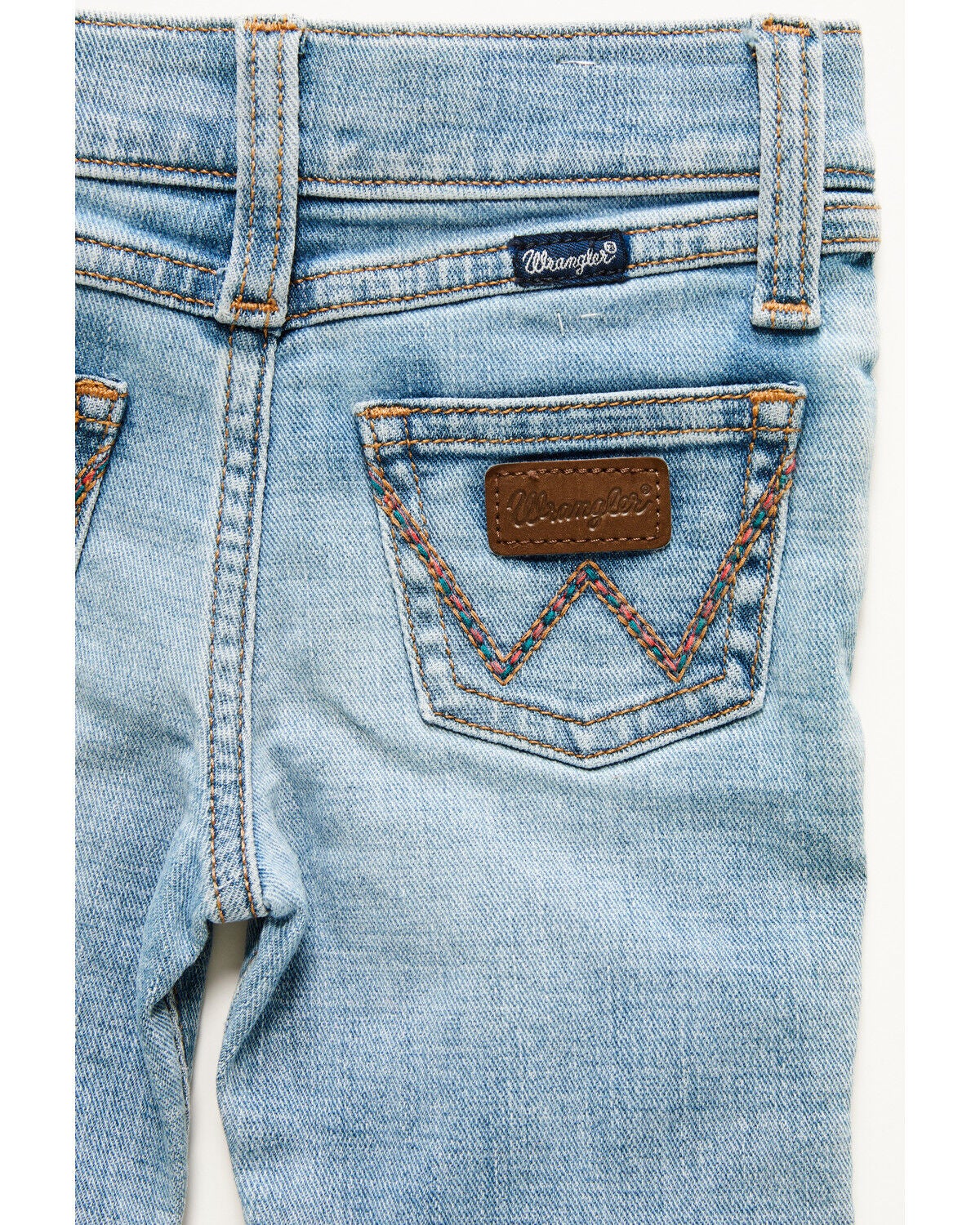 Image #2 - Wrangler Infant Girls' Kelsey Light Wash Bootcut Jeans, Light Wash, hi-res