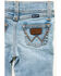 Image #2 - Wrangler Infant Girls' Kelsey Light Wash Bootcut Jeans, Light Wash, hi-res