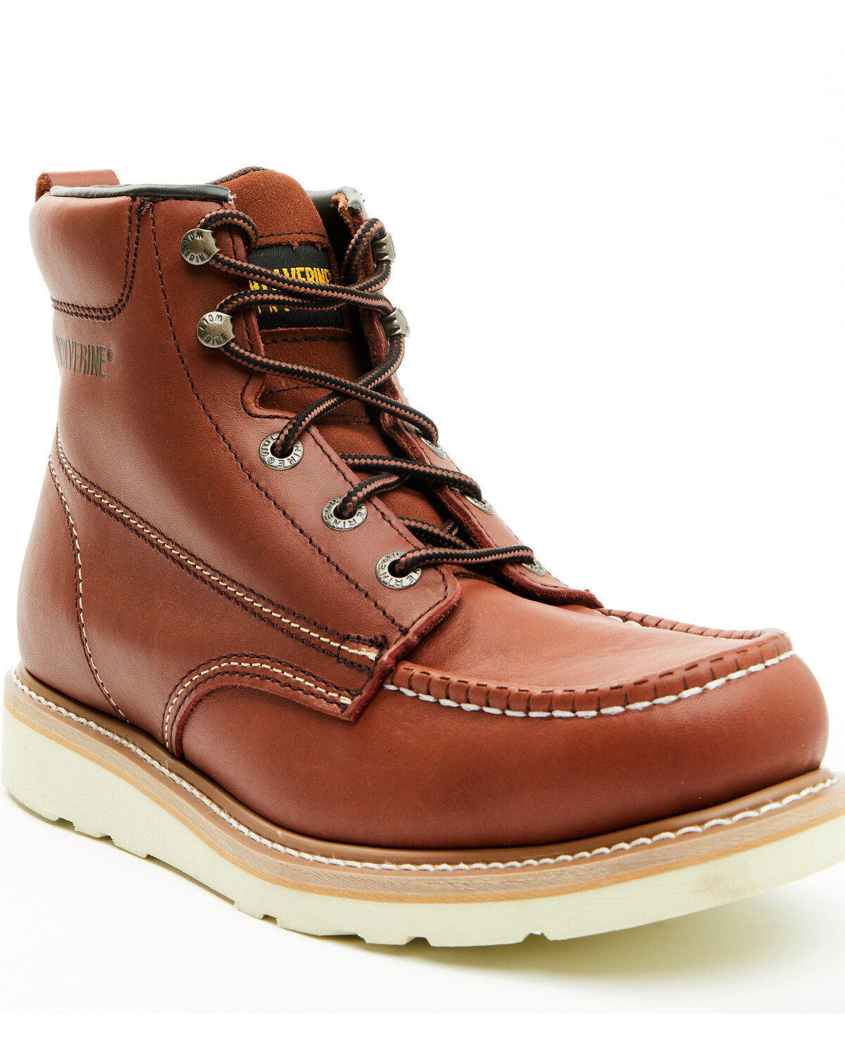 Image #1 - Wolverine Men's 6" Exclusive Moc Work Boots - Soft Toe, Rust Copper, hi-res