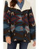 Image #3 - Powder River Outfitters Women's Southwestern Print Sherpa-Lined Jacquard Coat, Teal, hi-res