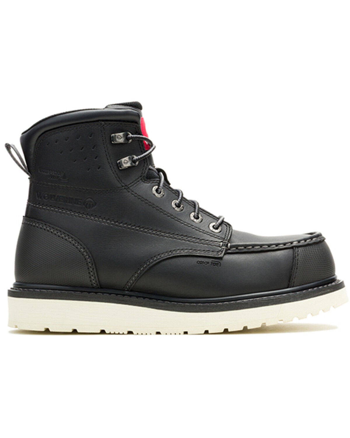Image #2 - Wolverine Men's 6" Loader II ft HyberRest CarbonMAX&reg; Moc Work Boots - Composite Toe, Black, hi-res