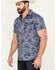 Image #2 - Pendleton Men's Laramie Cowboy Print Short Sleeve Snap Western Shirt, Blue, hi-res