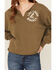 Image #3 - Cleo + Wolf Women's Live Laugh Whiskey Oversized Cropped Pullover, Sage, hi-res