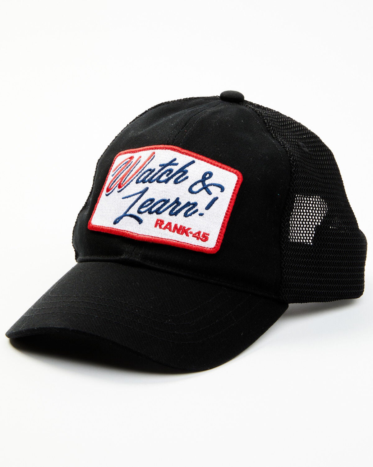 RANK 45&reg; Women's Watch and Learn Ball Cap, Black, hi-res