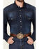 Image #3 - Cinch Men's Denim Long Sleeve Western Snap Shirt, Indigo, hi-res