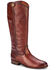Image #1 - Frye Women's Melissa Button 2 Tall Boots - Round Toe , Red/brown, hi-res