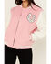 Image #3 - Urban Republic Women's Varsity Jacket, Pink, hi-res