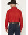 Image #4 - Cody James Men's Performance Twill Solid Long Sleeve Button-Down Stretch Western Shirt - Big, Medium Red, hi-res
