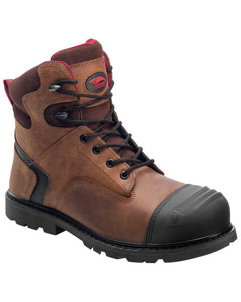 Avenger Men's 8" Slip-Resisting Work Boots - Composite Toe, Brown, hi-res