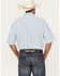 Image #4 - George Strait by Wrangler Men's Plaid Print Short Sleeve Button-Down Stretch Western Shirt, Blue, hi-res