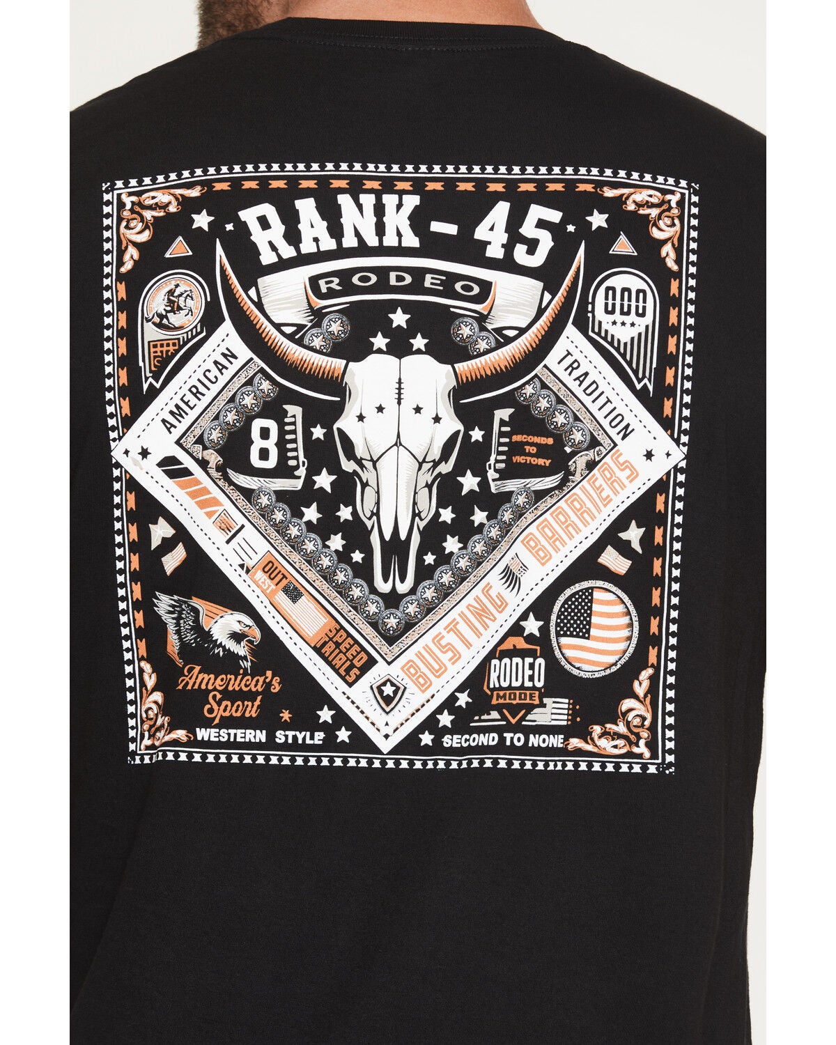 Image #4 - RANK 45&reg; Men's Bandana Square Short Sleeve Graphic T-Shirt, Black, hi-res