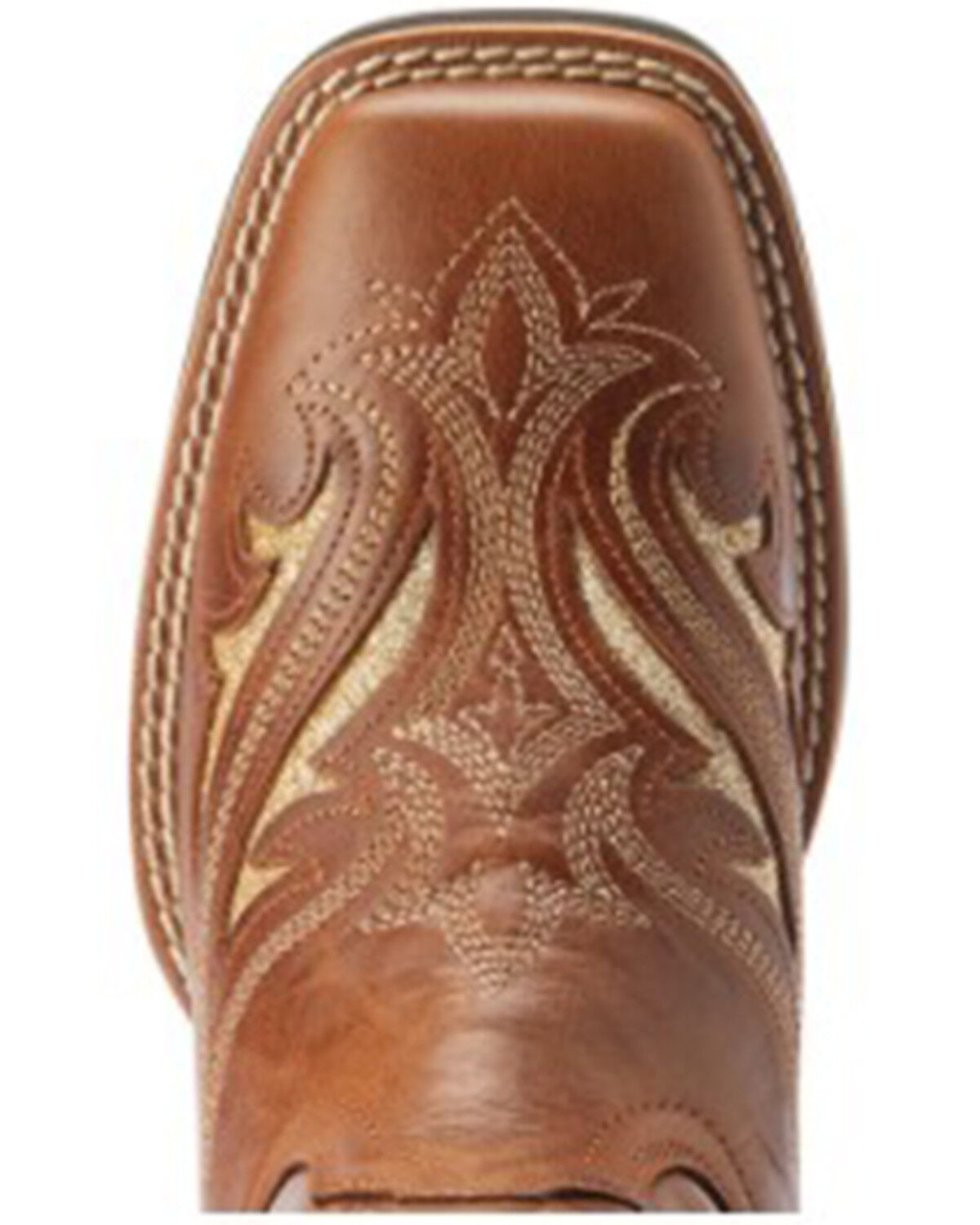 Image #4 - Ariat Women's Round Up Bliss Underlay Performance Western Boots - Broad Square Toe, Beige/khaki, hi-res