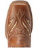 Ariat Women's Round Up Bliss Underlay Performance Western Boots - Broad Square Toe , Beige/khaki, hi-res