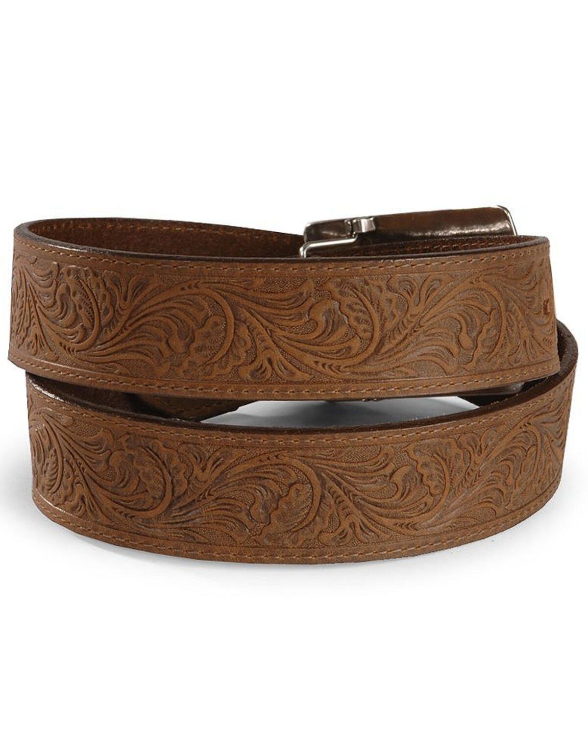 Image #2 - Tony Lama Navajo Spirit Embossed Leather Belt, Aged Bark, hi-res