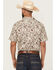 Image #4 - Cody James Men's Red River Floral Print Short Sleeve Button-Down Stretch Western Shirt, Tan, hi-res