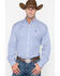 Image #1 - Cinch Men's Striped Print Tencel Long Sleeve Button-Down Western Shirt - Big & Tall, Royal Blue, hi-res