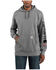 Image #1 - Carhartt Men's FR Solid Force Midweight Signature Logo Hooded Work Sweatshirt , Grey, hi-res