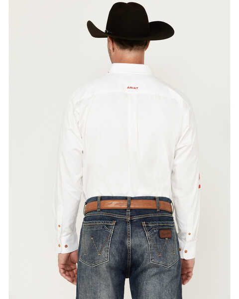 Image #4 - Ariat Men's Team Mexico Logo Twill Classic Fit Long Sleeve Button-Down Western Shirt , White, hi-res