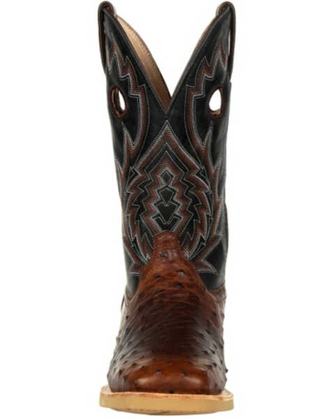 Image #5 - Durango Men's Rebel Pro Ostrich Western Boots - Square Toe, Black, hi-res