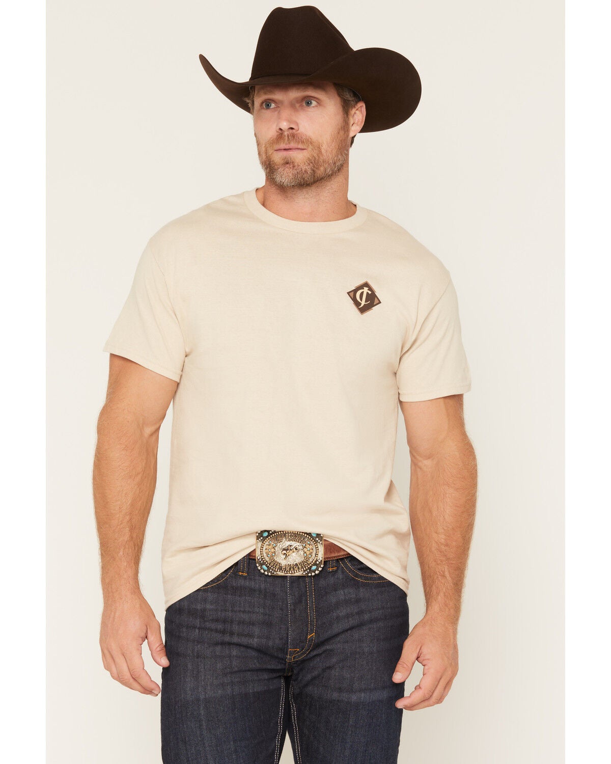 Image #2 - Cody James Men's Untamed Southwestern Short Sleeve Graphic T-Shirt, Sand, hi-res