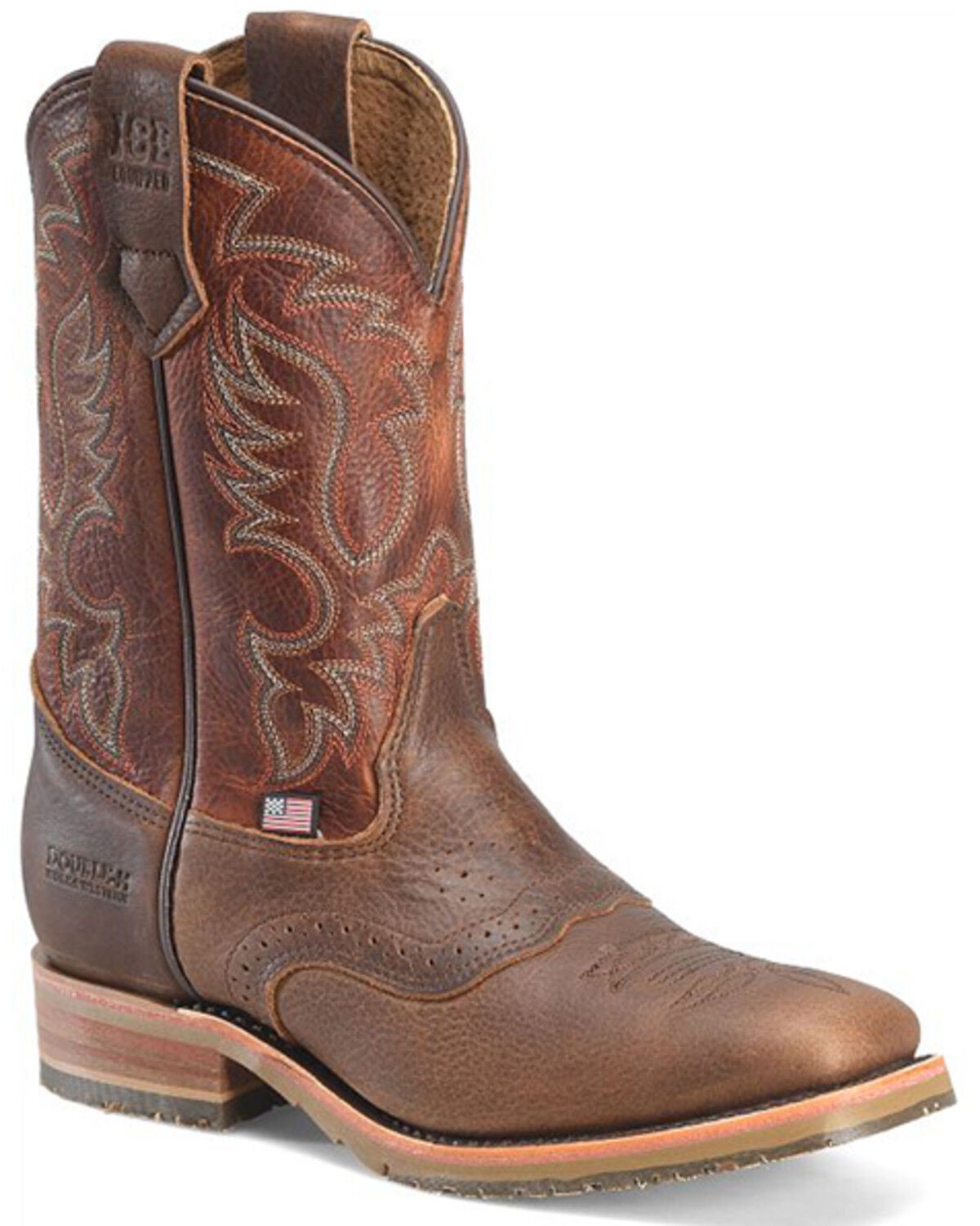 Double H Men's Cody Western Performance Boots - Square Toe, Brown, hi-res