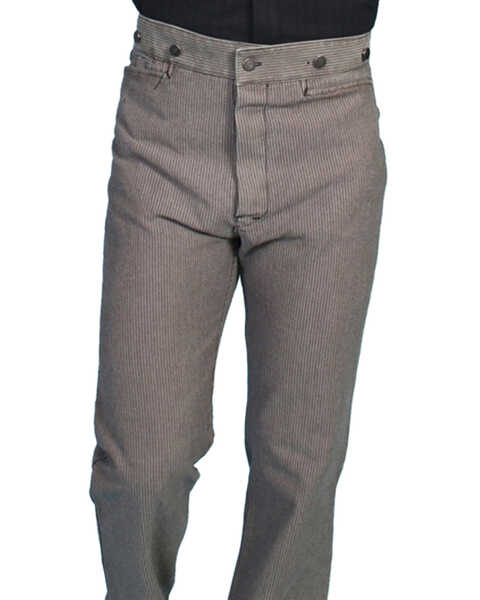 Image #1 - Wahmaker by Scully Raised Dobby Stripe Pants, Taupe, hi-res