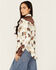 Image #4 - Rodeo Quincy Women's Horse Print Long Sleeve Pearl Snap Western Shirt , Ivory, hi-res