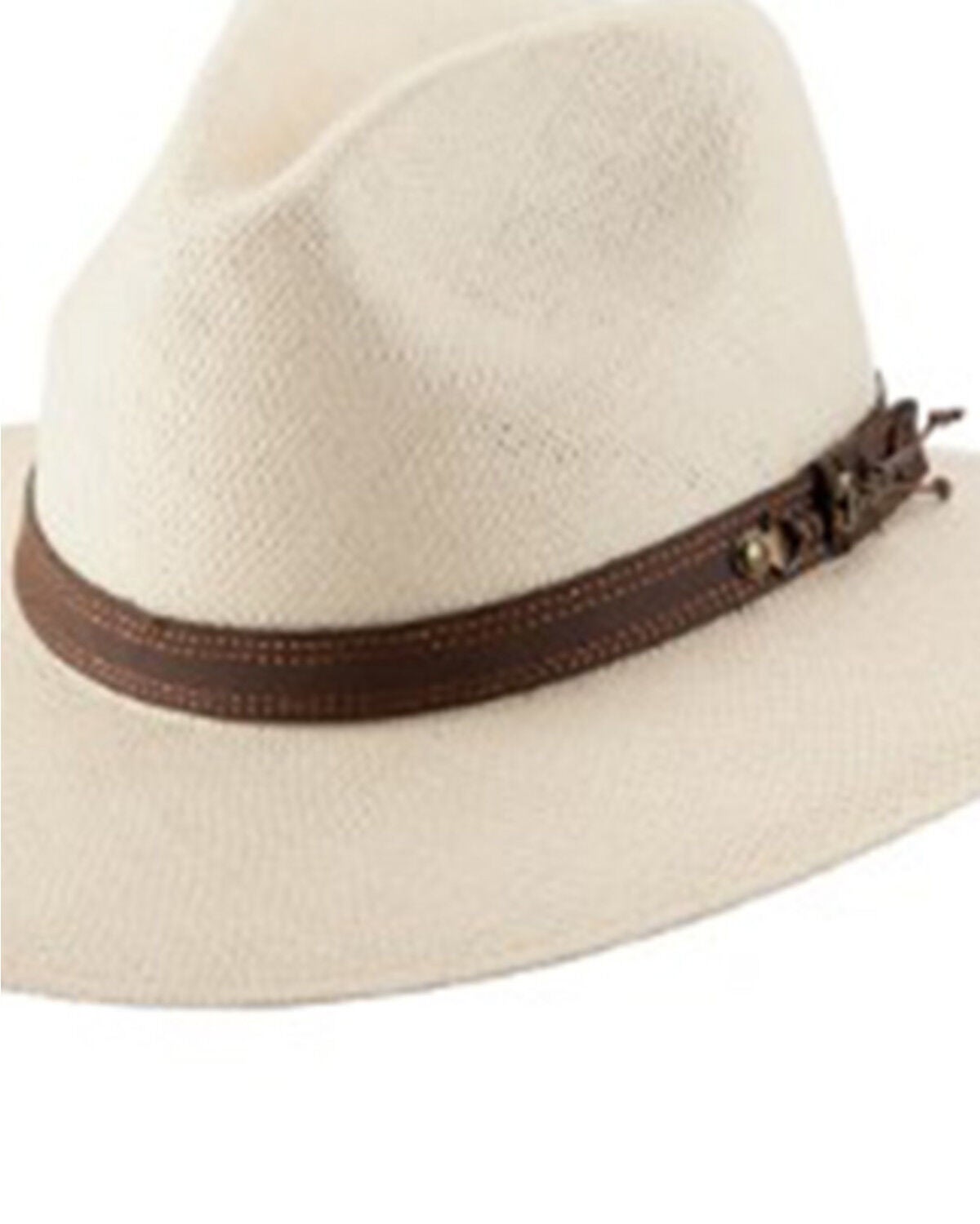 Image #1 - Bullhide Natural Open Land Panama Fedora Straw Hat, Natural, hi-res