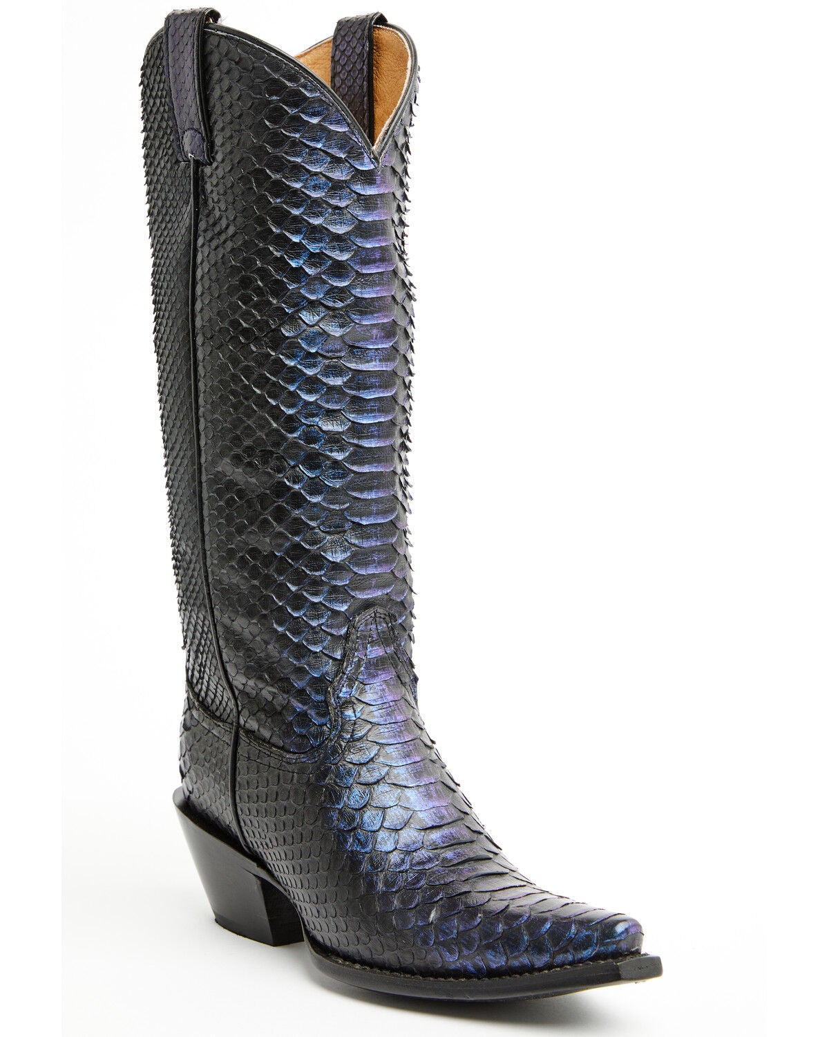 Image #1 - Idyllwind Women's Slay Exotic Python Tall Western Boots - Snip Toe, Blue, hi-res