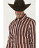 Image #2 - Gibson Trading Co Men's Zenith Striped Print Long Sleeve Button-Down Western Shirt, Purple, hi-res